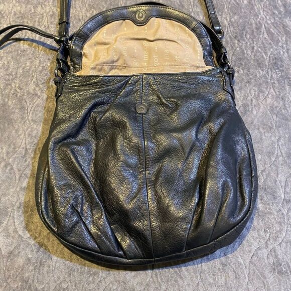 Margot NYhe Adelle Foldover Handbag in Soft Leather Black Boho - Picture 4 of 10